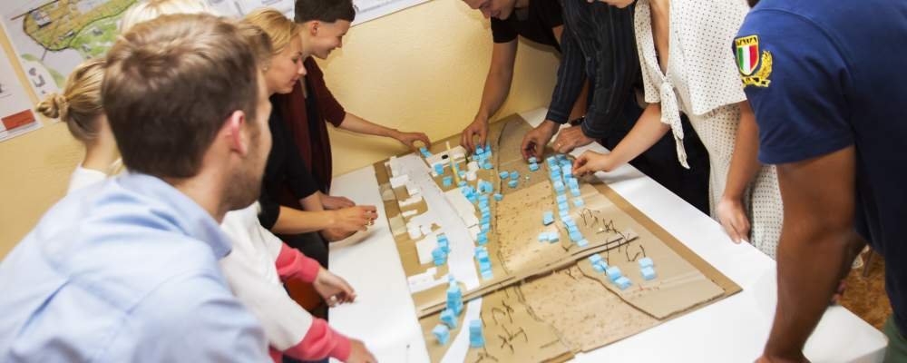 Students and Faculty working on a project in Estonian University of Life Sciences